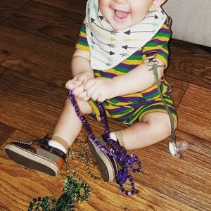 Baby Mardi Gras Romper 3-6 Month